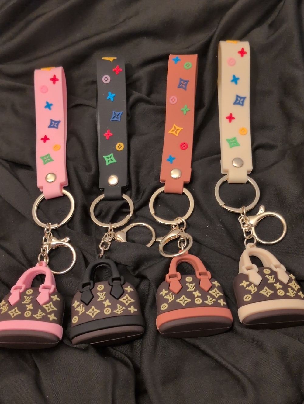 Designer-Style Purse Keychain Strap - Multicolor- Pick One!